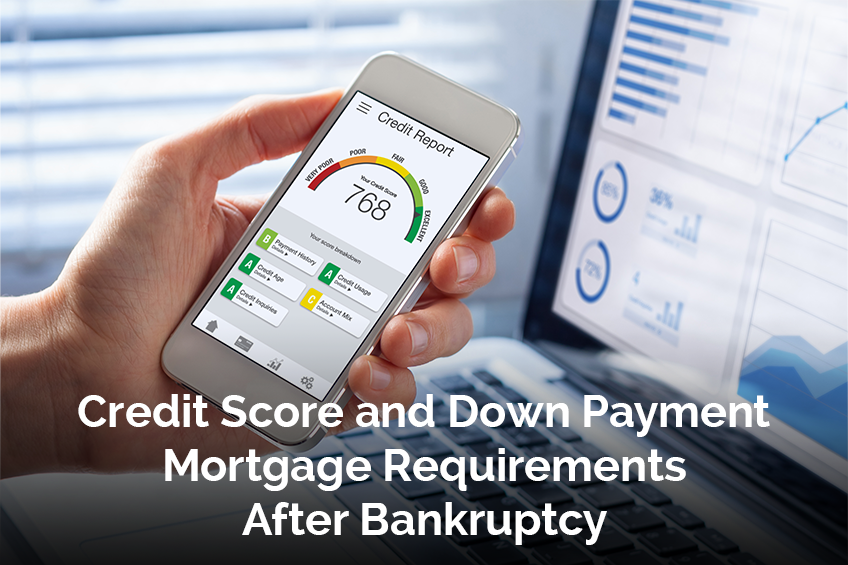 Credit Score and Down Payment Mortgage Requirements After Bankruptcy